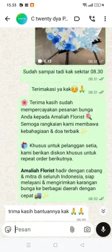 Testimonial Standing Flower pademangan